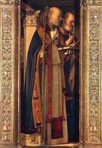 Frari Triptych (detail) 4 by Giovanni Bellini