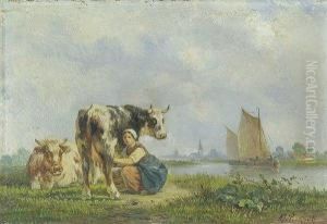 Maiden Milking A Cow Maiden Milking A Cow