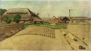View Of The Ruimzicht Brickyard, Jutphaas by Alexander Gerhard Anton Ridder Van Rappard