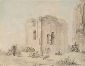 The Ruin Of Castle Brederode by Jan Van Ravenswaay