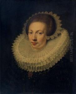Portrait De Femme A La Collerette