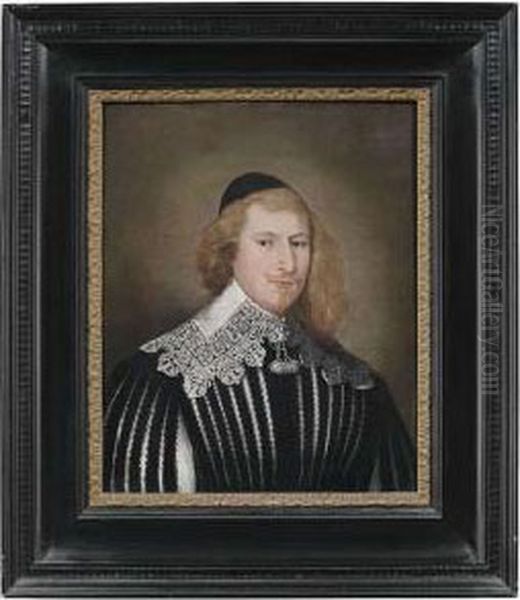 Portrait Of A Gentleman In A Black Dress. - view 1