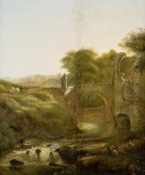 Paysage Anime Au Pont - view 1