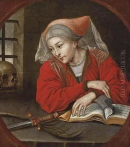Reymerswaele A Lady Reading by Marinus van Reymerswaele