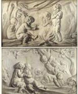 Allegorie De L'automne Et Allegorie De L'hiver by Petrus Norbertus Van Reysschoot