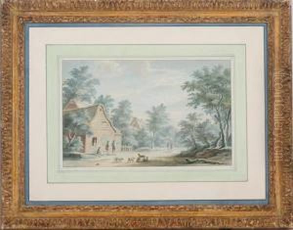 Travellers On A Country Road - view 1