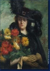 Femme Au Bouquet De Fleurs by Dolf van Roy
