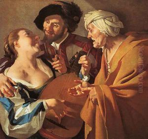 The Procuress 1622 by Dirck Van Baburen