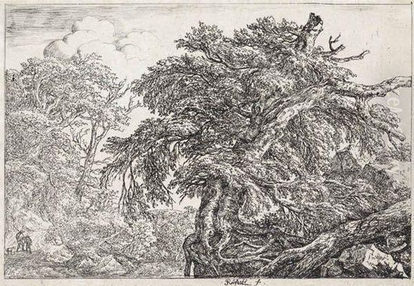Landscape With Two Men And A Dog - view 1