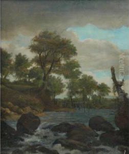Stormy Landscape With Rapids