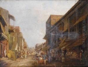 Indian Street Scene by Horace Van Ruith