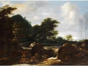 Baumlandschaft by Jacob Salomonsz. Ruysdael