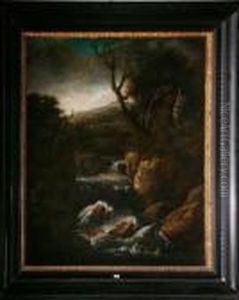Paysage A La Cascade by Salomon van Ruysdael