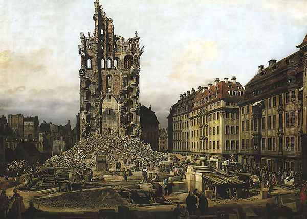 Ruins of the Old Kreuzkirche in Dresden - view 1