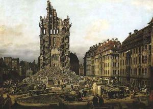 Ruins of the Old Kreuzkirche in Dresden