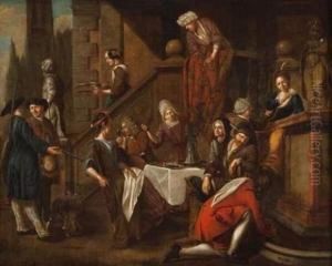 Le Repas De Chasse by Jacob Philipp Van Santvoort