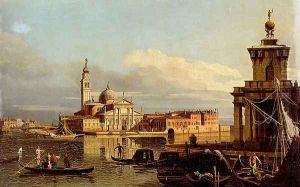 A View In Venice From The Punta Della Dogana Towards San Giorgio Maggiore by Bernardo Bellotto