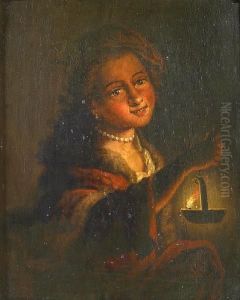 A Portrait Of A Girl With A Lamp
