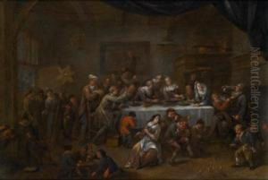 Das Fest Des Bohnenkonigs by Bernardus Van Schendel