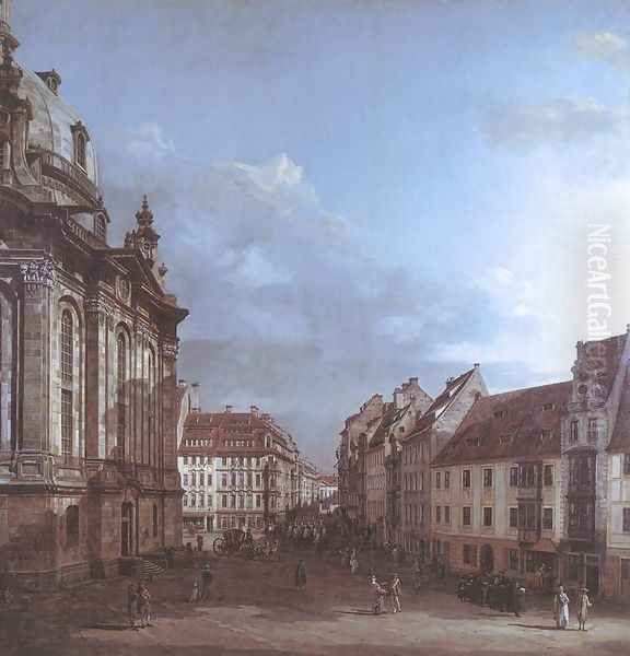 Dresden, the Frauenkirche and the Rampische Gasse 1749-53 - view 1