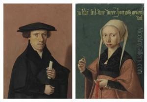 Portrait Of A Young Man In Black by Jan Van Scorel