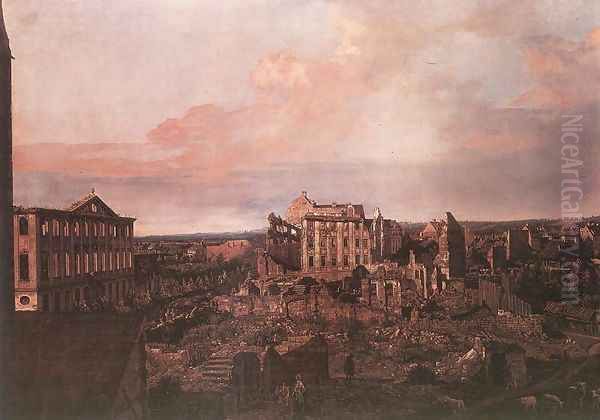 Dresden, the Ruins of the Pirnaische Vorstadt 1762-63 - view 1