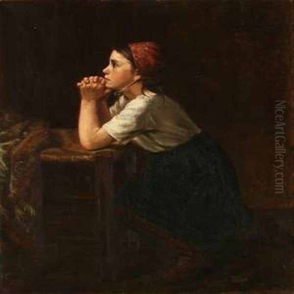Interior With A Praying Girl - view 1
