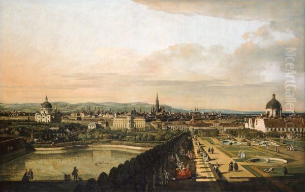 View of Vienna from the Belvedere 1759-60 by Bernardo Bellotto