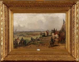 Le Peintre Sur Le Champ De Bataille by Joseph Van Severdonck