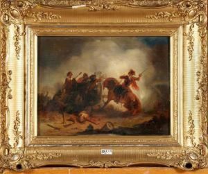 Combat Des Espagnols by Joseph Van Severdonck