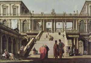 Castle Courtyard, 1762 by Bernardo Bellotto
