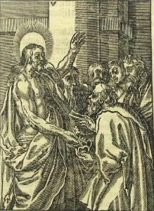 Christ Presenting The Keys To St.peter by Christoffel I Van Sichem
