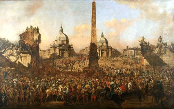Entry into Rome of Jerzy Ossolinski - view 1