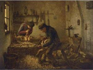 Clog Makers At Work by Joseph Van Snick