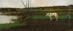 Tilling The Field by Louis Willem Van Soest