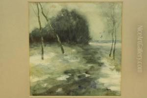 Sneeuwlandschap by Louis Willem Van Soest