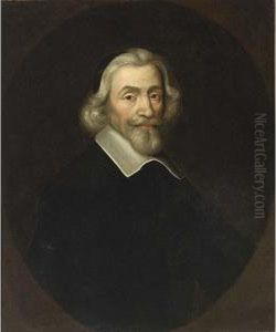 Portrait Of A Clergyman, Aged 75, Bust Length In A Painted Oval