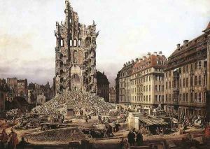 The Ruins of the Old Kreuzkirche in Dresden 1765