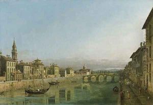 The Arno in Florence with the Ponte alla Carraia, c.1745