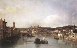 View of Verona and the River Adige from the Ponte Nuovo 1747-48