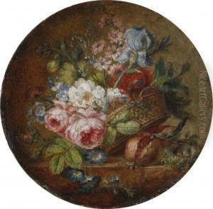 Stillleben Mit Blumenkorb by Cornelis van Spaendonck