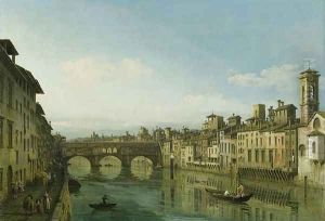 The Arno in Florence with the Ponte Vecchio, c.1745