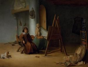 An Artist In His Studio by Jacob van Spreeuwen
