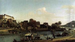 Pirna Seen from the Harbour Town 1753-55