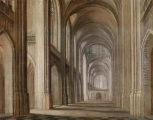 Dasinnere Einer Gotischen Kathedrale