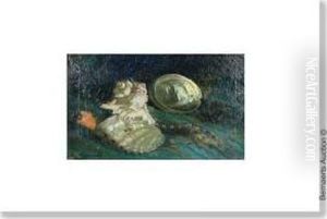 Still Lifewith Shells And Pearls. by Hendrik Van Steenwijk