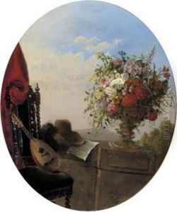 Summer Flowers On The Balcony by Alida Elisabeth Van Stolk