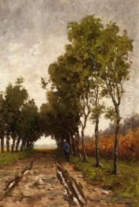 A Walk Along The Edge Of Theforest by Johan Pieter Van Strijen