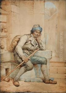 The Weary Traveller by Abraham van, I Strij