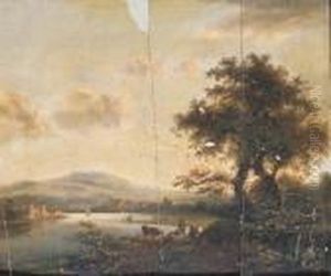 A River Landscape With Herdsmen by Abraham van, I Strij